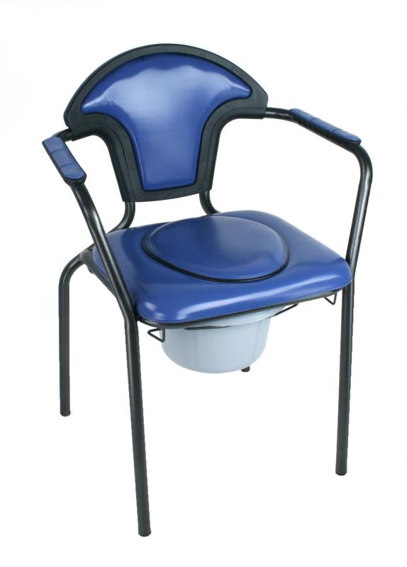 Chaise percée hygiénique fixe - bleue